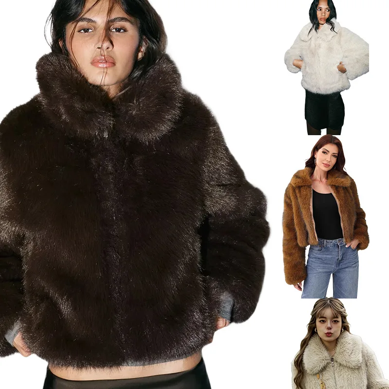 Faux Fur New Faux Fur Short Faux Fur Coat
