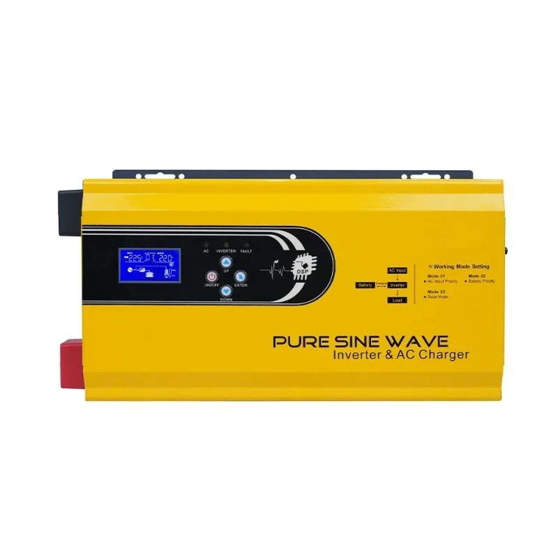 3000W Pure Sine Wave Off-Grid Inverter – DC 24V to AC 220V, Toroidal Transformer, 6000W Surge for Solar & Home Backup