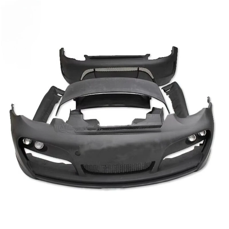 TR Style Front Bumper Lip Body Kit for Porsche Cayman 987 2009-2012 Side Skirts Fog Light Rear Spoiler Fiberglass