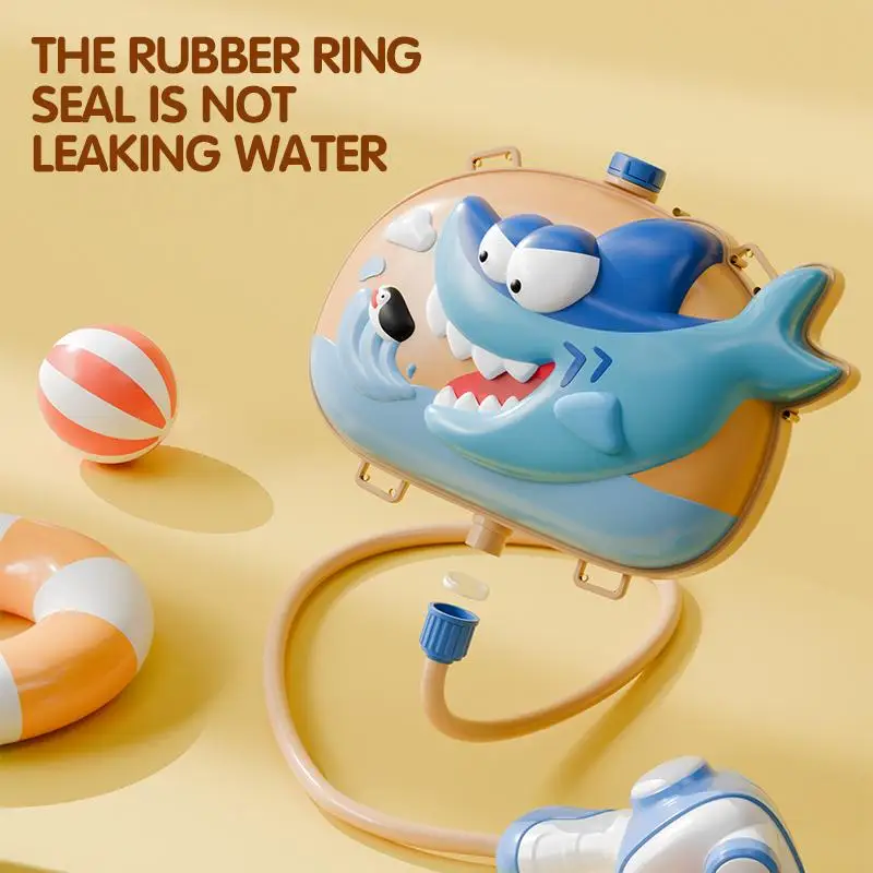 حقيبة الظهر مدفع المياه التلقائي بخ الحيوان مدفع المياه سحب التدريجي في الهواء الطلق شاطئ بركة لعبة اطلاق النار لعبة لعب المياه هدية عيد ميلاد طفل #5