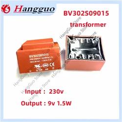 Original BV302S09015 230VAC 50/60HZ(1-5) 9VAC 1.5VA(7-9) BV302S12015 12V 1.5W transformer