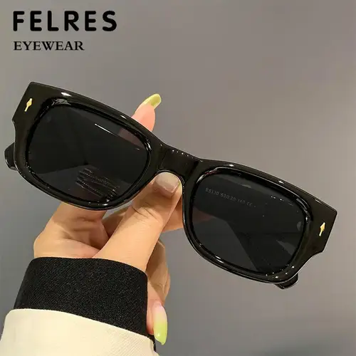 Imagen 2 del producto Gafas de sol de lectura azules con montura pequeña para hombre, lentes de sol con montura gruesa de diseñador, graduadas terminadas, para presbicia, para exteriores