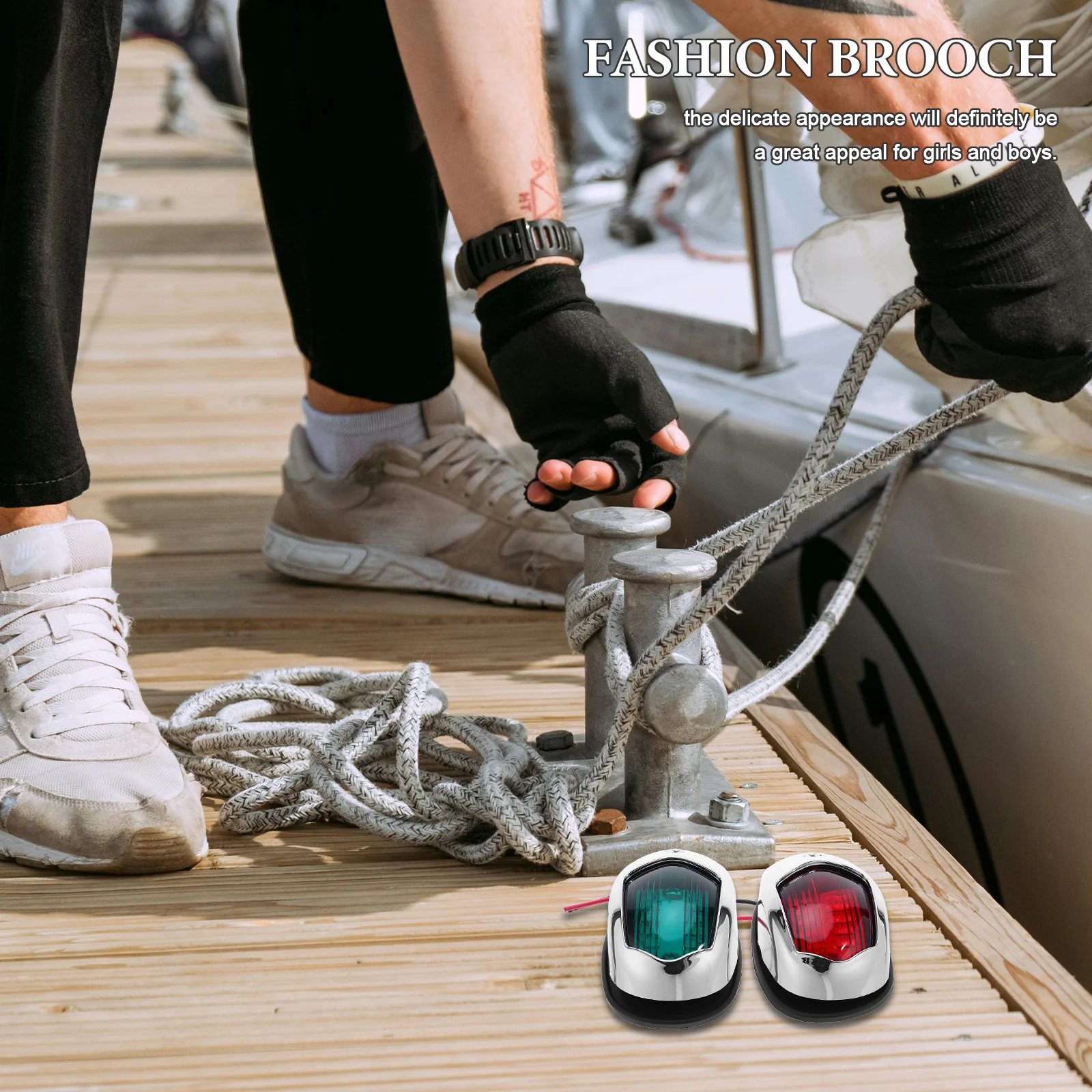 

2Pcs Marine LED Boat Navigation Lights Bow Stern Running Light for Yacht Pontoon Skeeter Touring Car High Luminous Waterproof