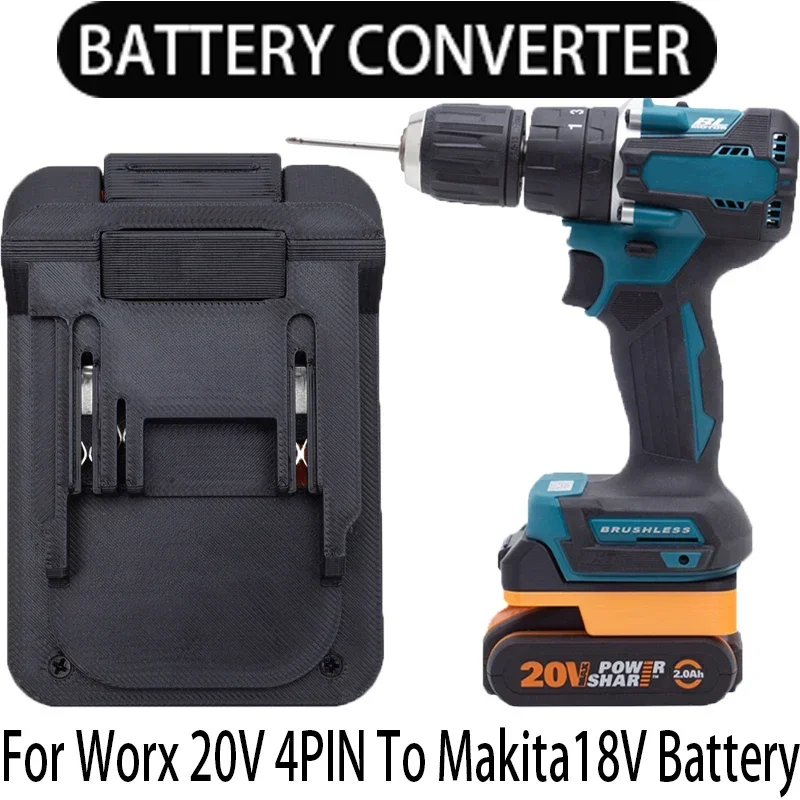 conversor de bateria para worx li ion acessorios para ferramentas eletricas 4pin dexter para makita dewalt milwaukee 18v 20v 01