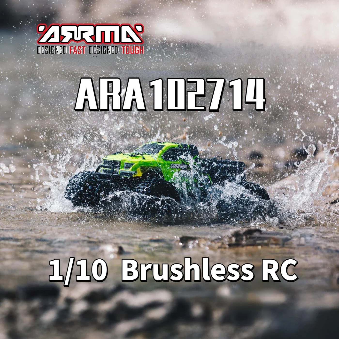 ARRMA ARA102714 1/10 RC samochód granitowy Mega 4WD terenowy Monster Truck pojazd gąsienicowy elektryczny pilot zabawki dla dorosłych dzieci