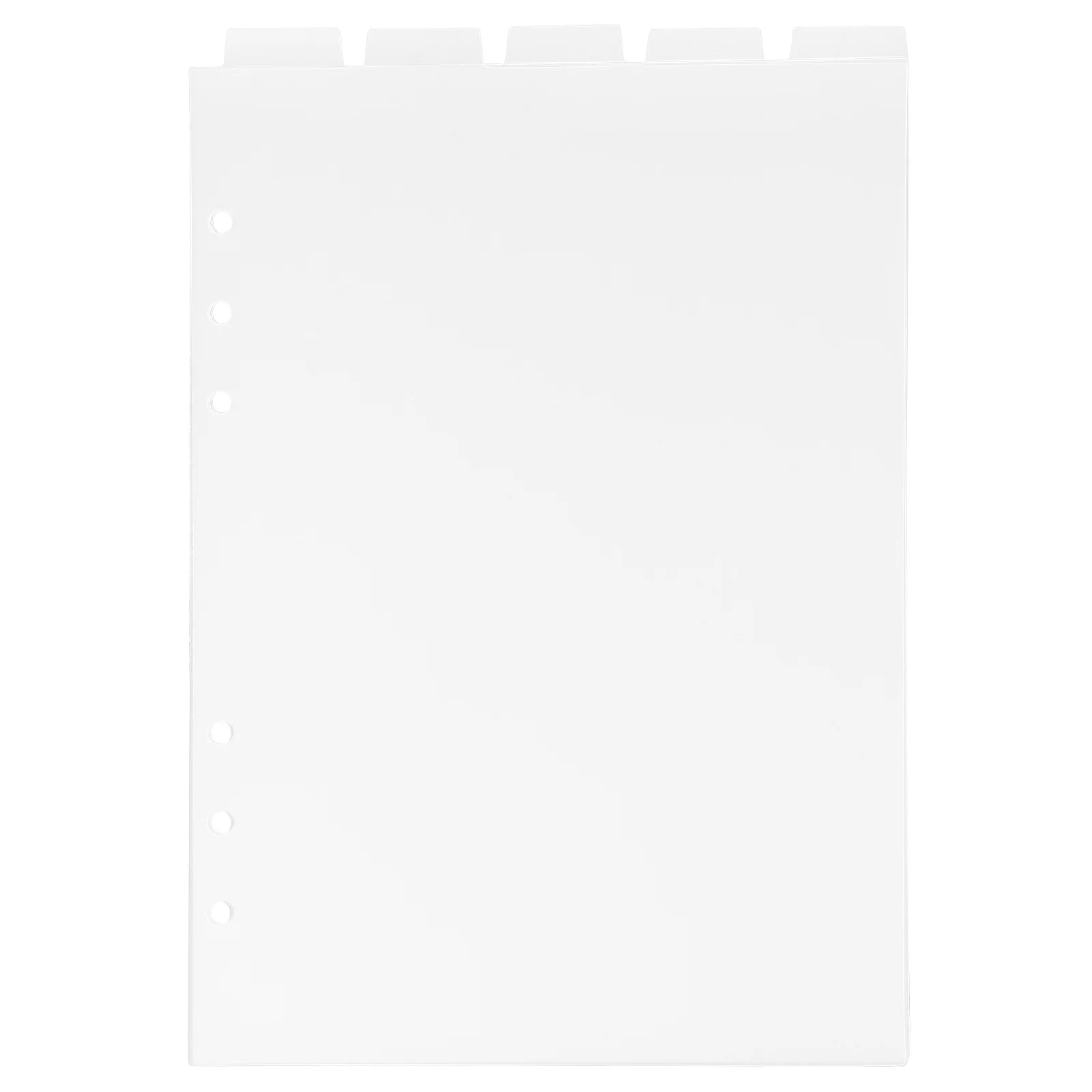 Divisor transparente para cuaderno, deflector de partición, pestañas de página, transparente, blanco, móvil, para cuadernos, diarios, informes, presentación