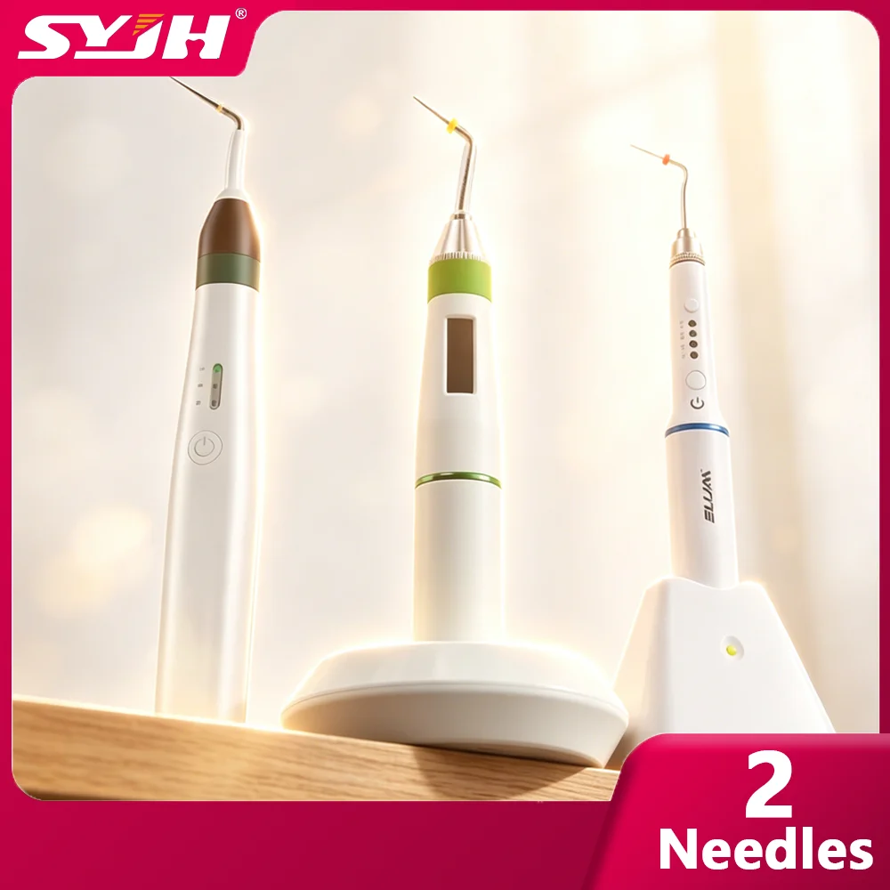 SYJH Dental 0.3S Rapid Heating Obturation System Pen Gutta Percha Cutter with 2 Needles for Endodontic Root Canal Dentist Tool