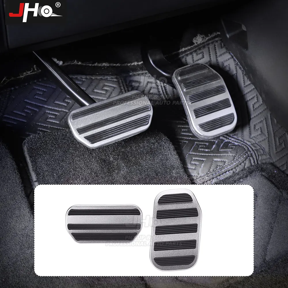 

JHO Aluminum Alloy Non-Slip No Drilling Brake and Accelerator Pedal Cover For F-150 Raptor 2021 2022 Car Accessories