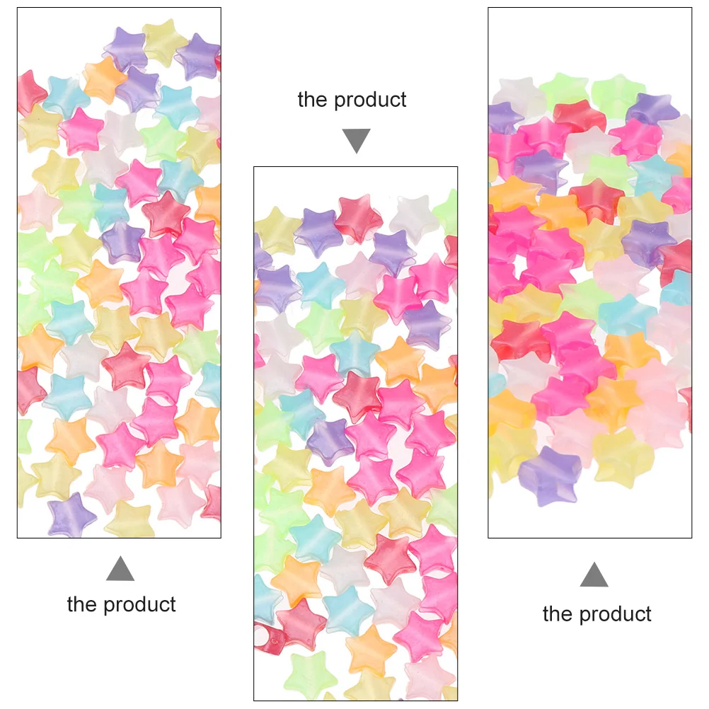

400pcs Plastic Star Shape Beads Jewelry Accessories s Girls Diy Beads Bead Decoration Charms Loose Bracelet Necklace Making