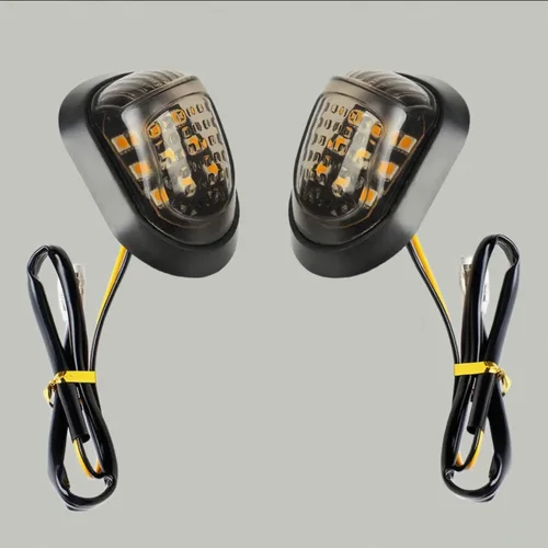 Imagen 1 del producto 12V 10mm para Honda Yamaha Cafe Racer intermitentes de motocicleta LED empotrado luz de intermitente de motocicleta lámpara