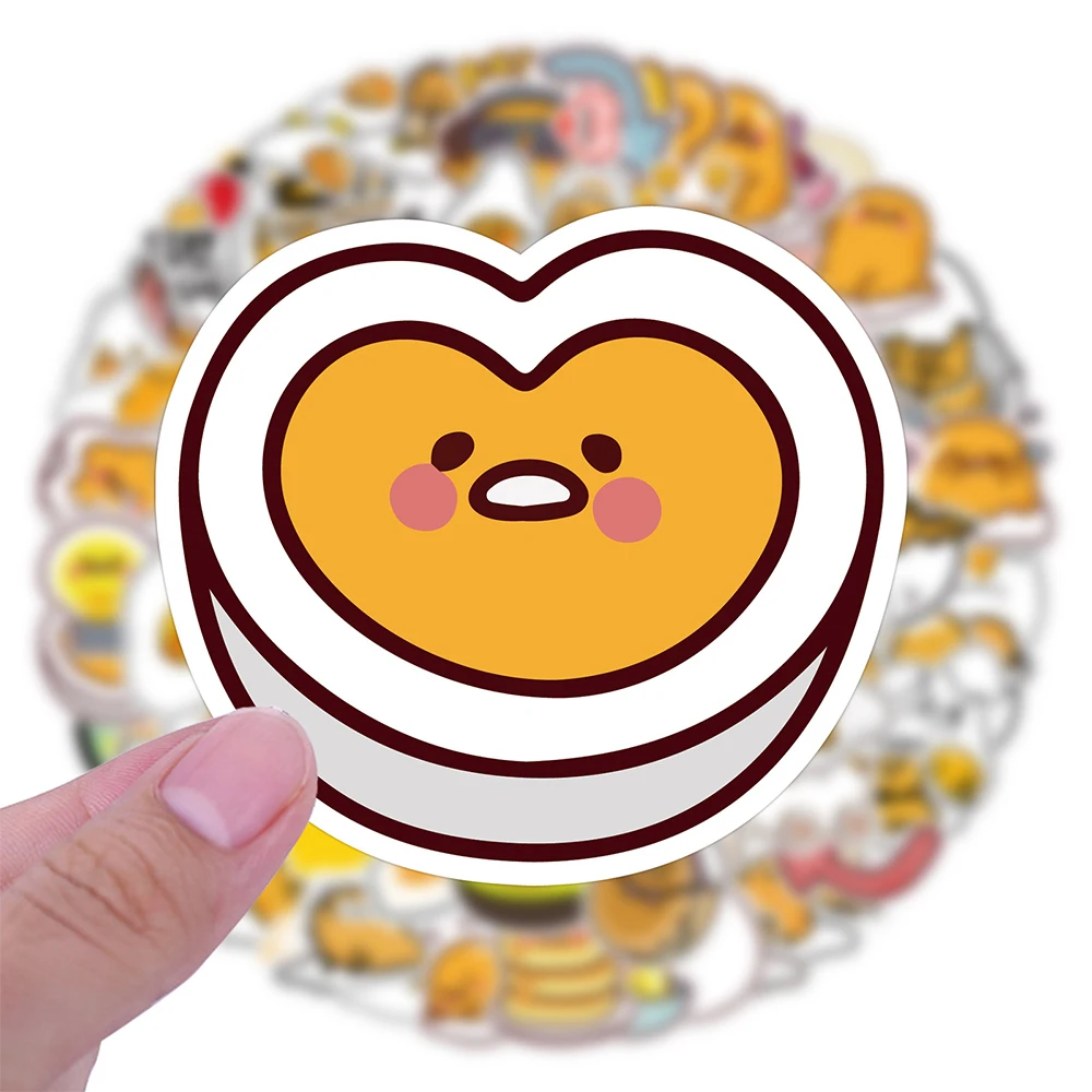 10/30/60/120 Stück Lustige Sanrio Anime Gudetama Aufkleber Niedliche Cartoon-Graffiti-Sticker für Gepäck, Handy, Scrapbook, Dekoration, Spielzeug – Detail 4