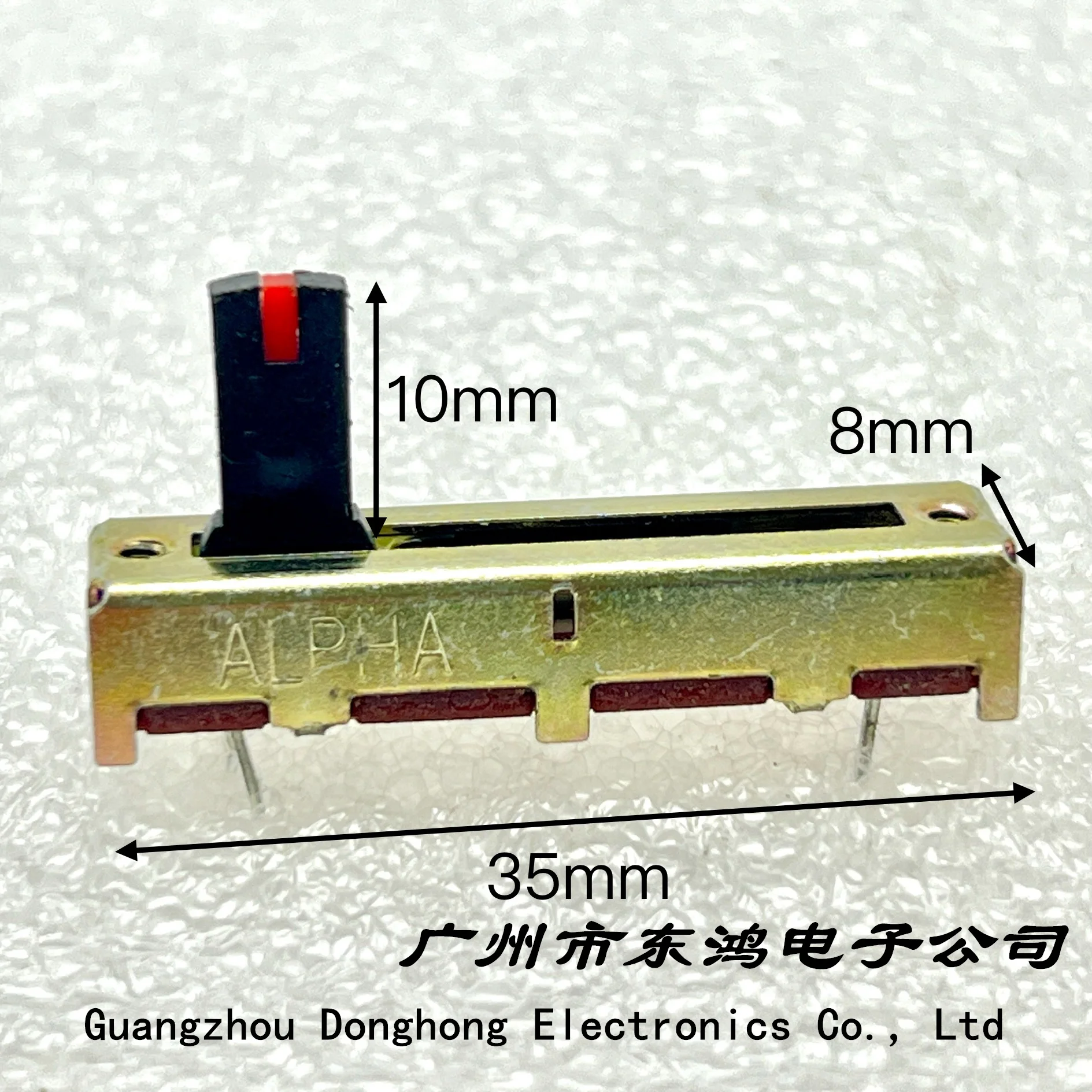1 pcs Taiwan 35mm sliding potentiometer with midpoint positioning B50K shaft length 10mm 3 pins