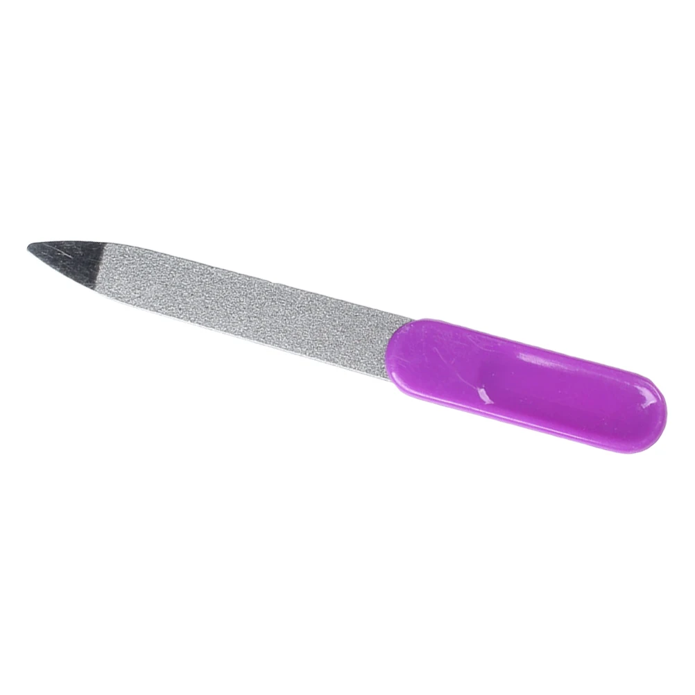 

Stainless Steel Nail File for Shaping Smoothing Natural Acrylic Nails Lightweight Manicure Pedicure Tool Portable Travel Size