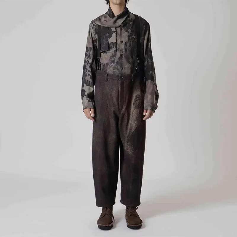 

YOJI OOAK оригинальный японский дизайн с регулируемыми ножками, универсальные повседневные подтяжки с асимметричным принтом