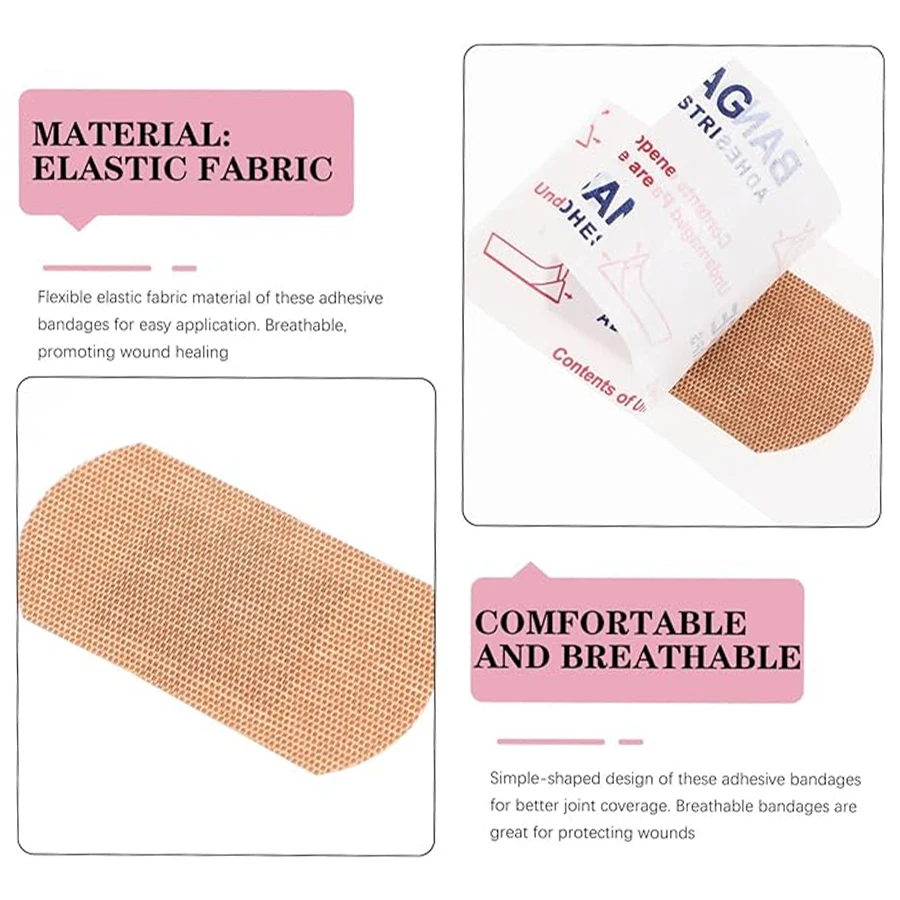 100pcs Bandage Breathable Band Aid Waterproof First Aid Wound Basic Care Dressing Medical Tape Emergency Kits Bandaids