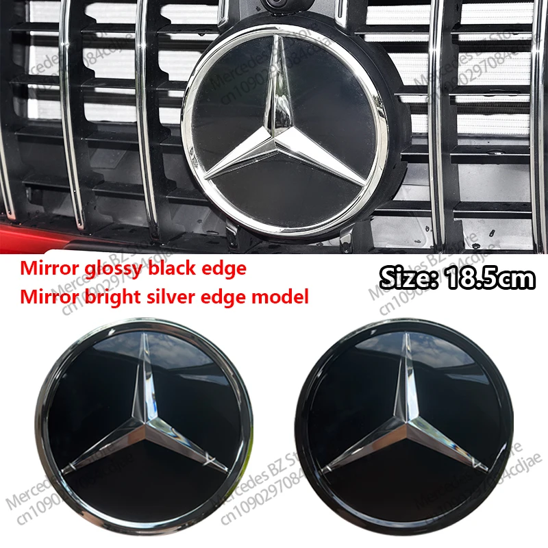 

The front grille star logo badge mirror bottom 3D ABS logo for Mercedes-Benz W204 W205 W176 W212 W218 C117 CLA GLA CLS GLC class