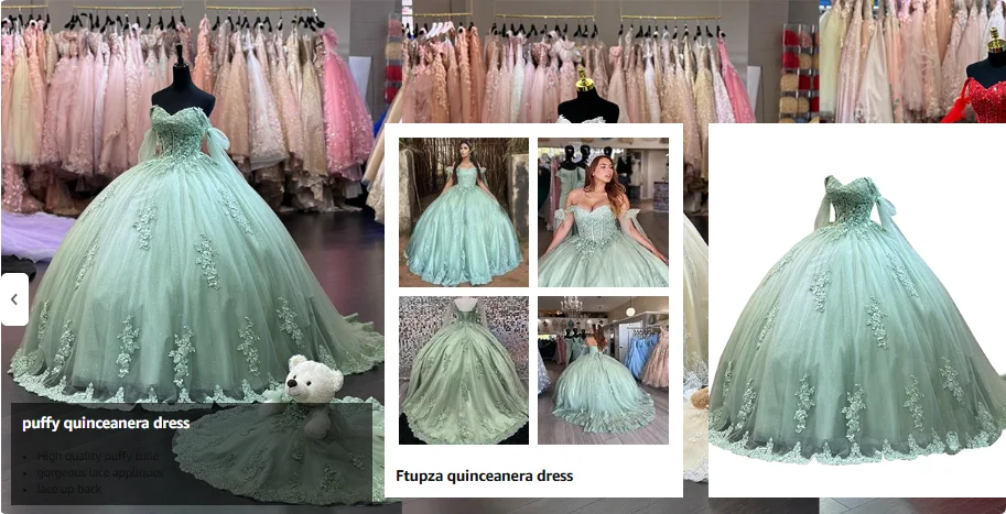 오프숄더 퀸시에라 드레스 풍성한 튤 볼 가운 베스티도 데 15 아뇨스 레이스 아플리케 프로무 드레스