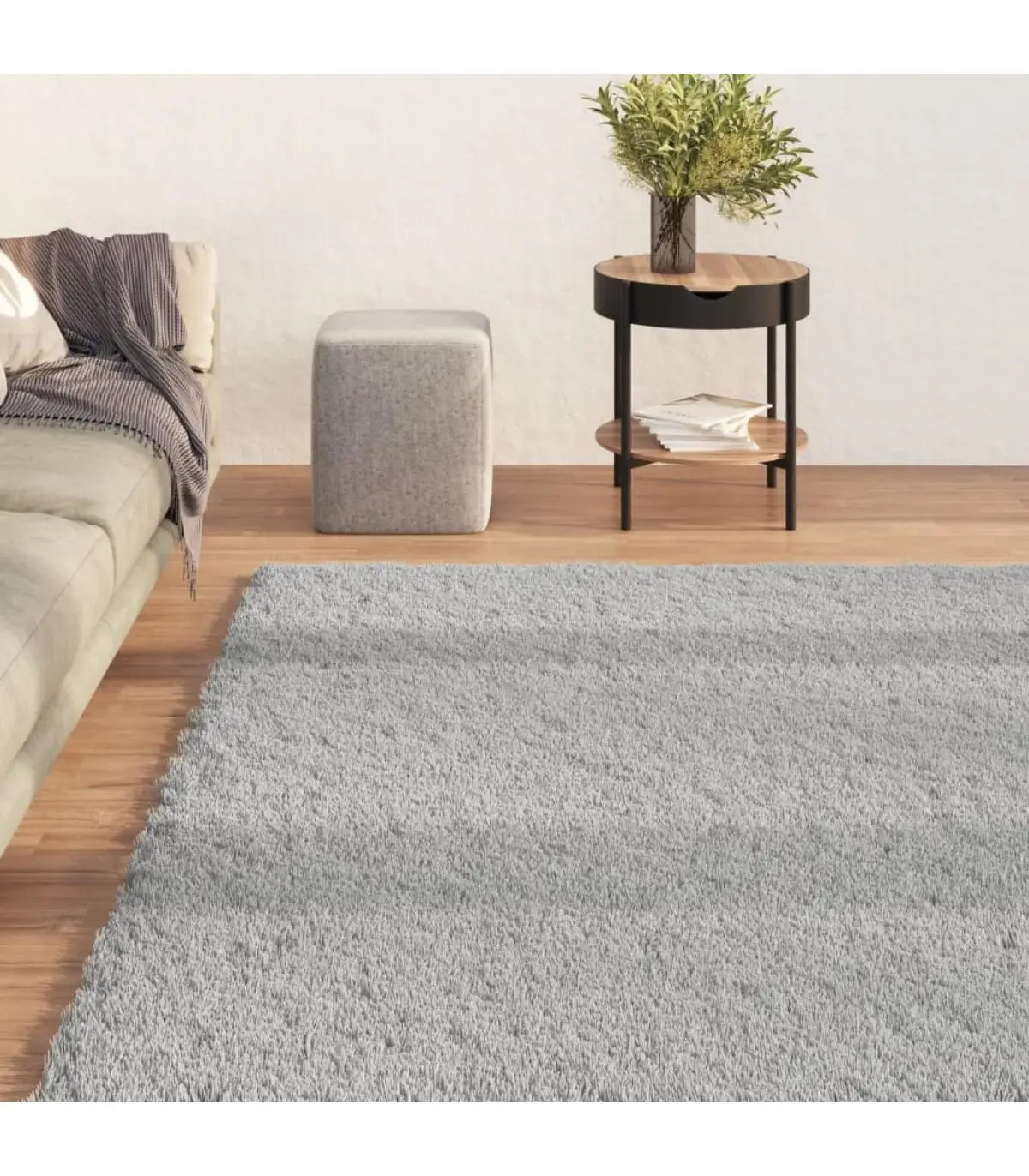 Rugs shaggy rug anti-slip washable gray 160x230 cm