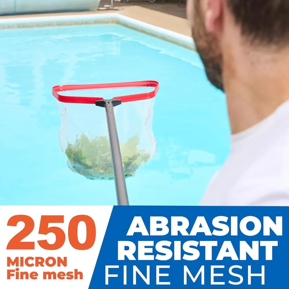 

17" Silt Net Pool Skimmer – Ultra-Durable Fine Mesh Net for Silt & Debris – Heavy-Duty Aluminum Frame