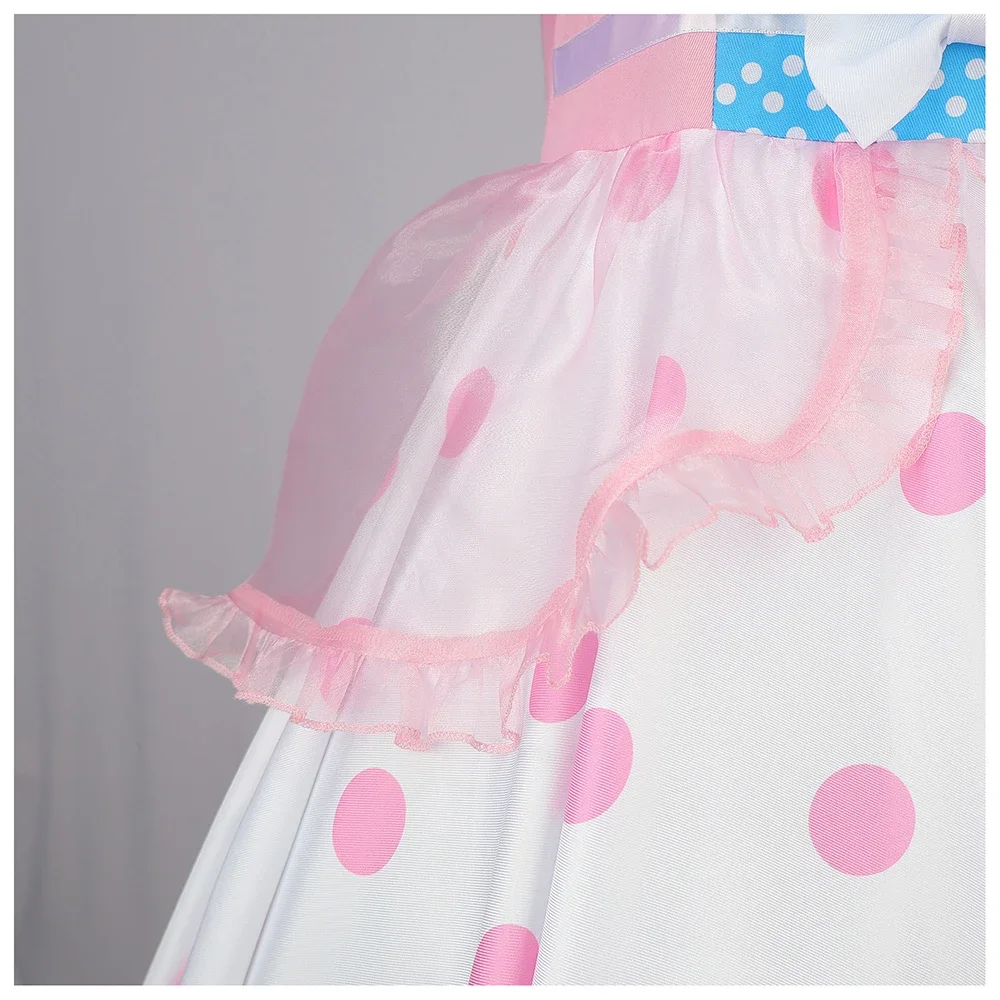 Animated Movie Toy Story Bo Peep Dress Cosplay Costume Woman Long Skirt Hat Anime Cosplay Party Halloween Costume