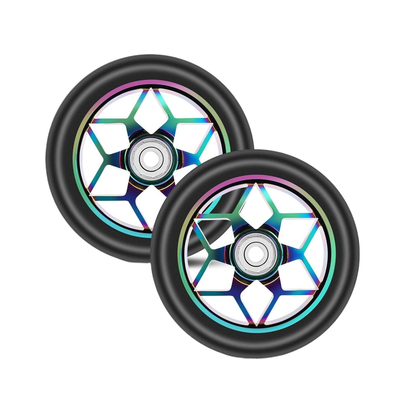 2pack/lot Smooth And Quiet Scooter Wheels With High-Resilient PU 5. Very Suitable For On Wooden