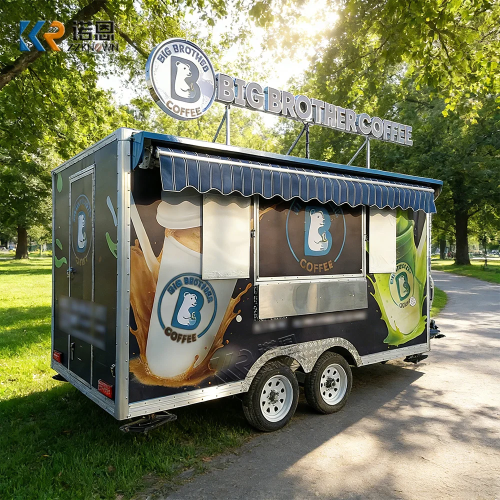 

Restaurant Coffee Juice Beer Bar Catering Snack Full Kitchen Equipments Cart Mobile Fast Food Truck Trailer for Retail
