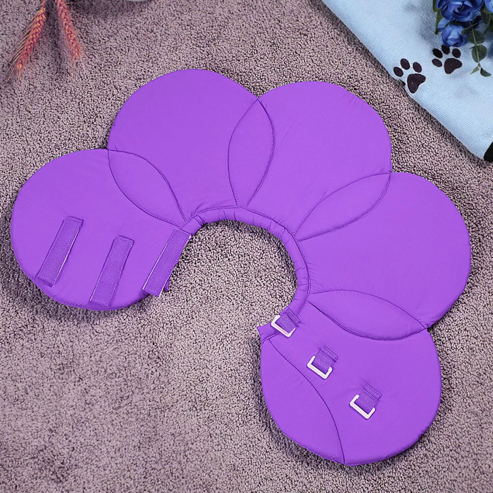 

Flower Design Pet Protective Collar for Cat Dog Purple Size Xl Lightweight Elizabethan Recovery Neck Circle Prevents Scratching