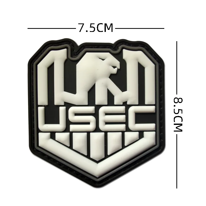 Bear Claw USEC Escape from Takov Game Patches 3D PVC Luminous Rubber Hook and Loop Badge Army Military Clothes Bags Stickers