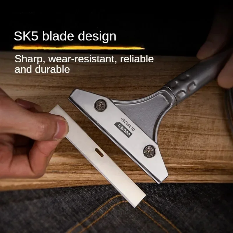 Faca de limpeza portátil de aço inoxidável, papel de parede, pintura, telhas, raspador de piso, removedor com lâmina, ferramentas de limpeza doméstica