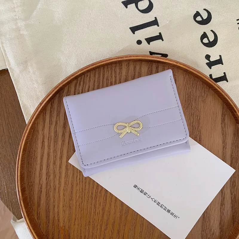 

Новый женский кошелек для женщин, короткий бантик с несколькими слотами для карт, держатель для карт, большая вместительная сумка для карт, кошелек для монет для девочек C278