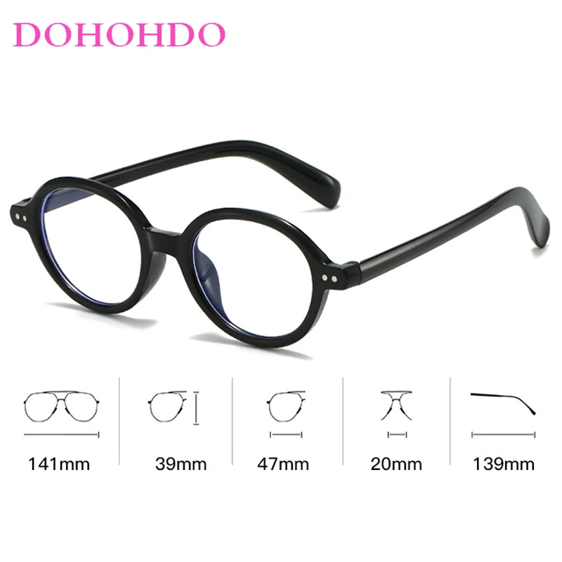 الرجعية البيضاوي برشام مكافحة الضوء الأزرق إطار نظارات الكمبيوتر النساء الرجال الموضة الفاخرة العلامة التجارية مصمم الكلاسيكية إطار صغير النظارات