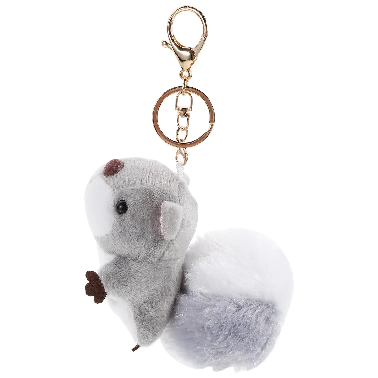 

Squirrel Keychain Cute Cartoon Animal Key Ring Lightweight Compact Bag Backpack Handbag Pendant Decorative Charm for Women