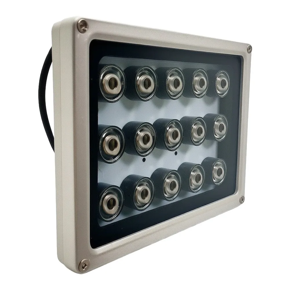 12V 850nm Infrared LED Array Light With IP65 Waterproof Metal Housing For CCTV Security Camera Low-Light Enhancement
