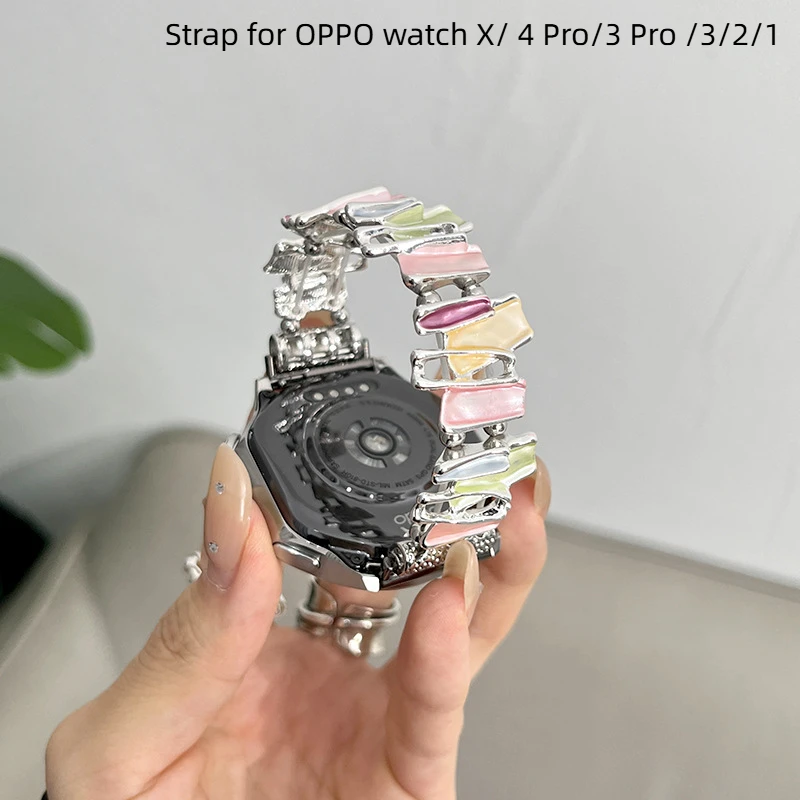 Metal Strap For OPPO Watch 4 Pro Sport Watchband For Oppo watch X/3 Pro/2/1 Woman Correa Bracelet SmartWatch Wristband