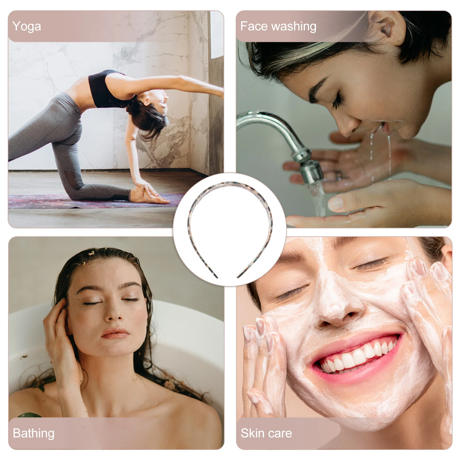 

Декоративная повязка для волос, нескользящий головной убор для женщин, модный головной убор для душа, повязка для мытья лица, вечерние, путешествия, повседневная одежда, аксессуар