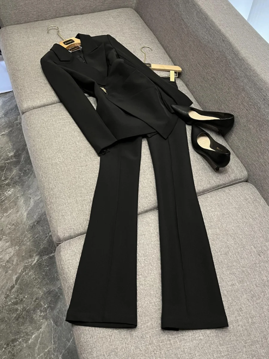 

Ele High-End Women's Suit Set Wide Leg Pants Two-Piece Suite Profional Ladylike Sle Chinese Manufacturer 2025 Fall C...