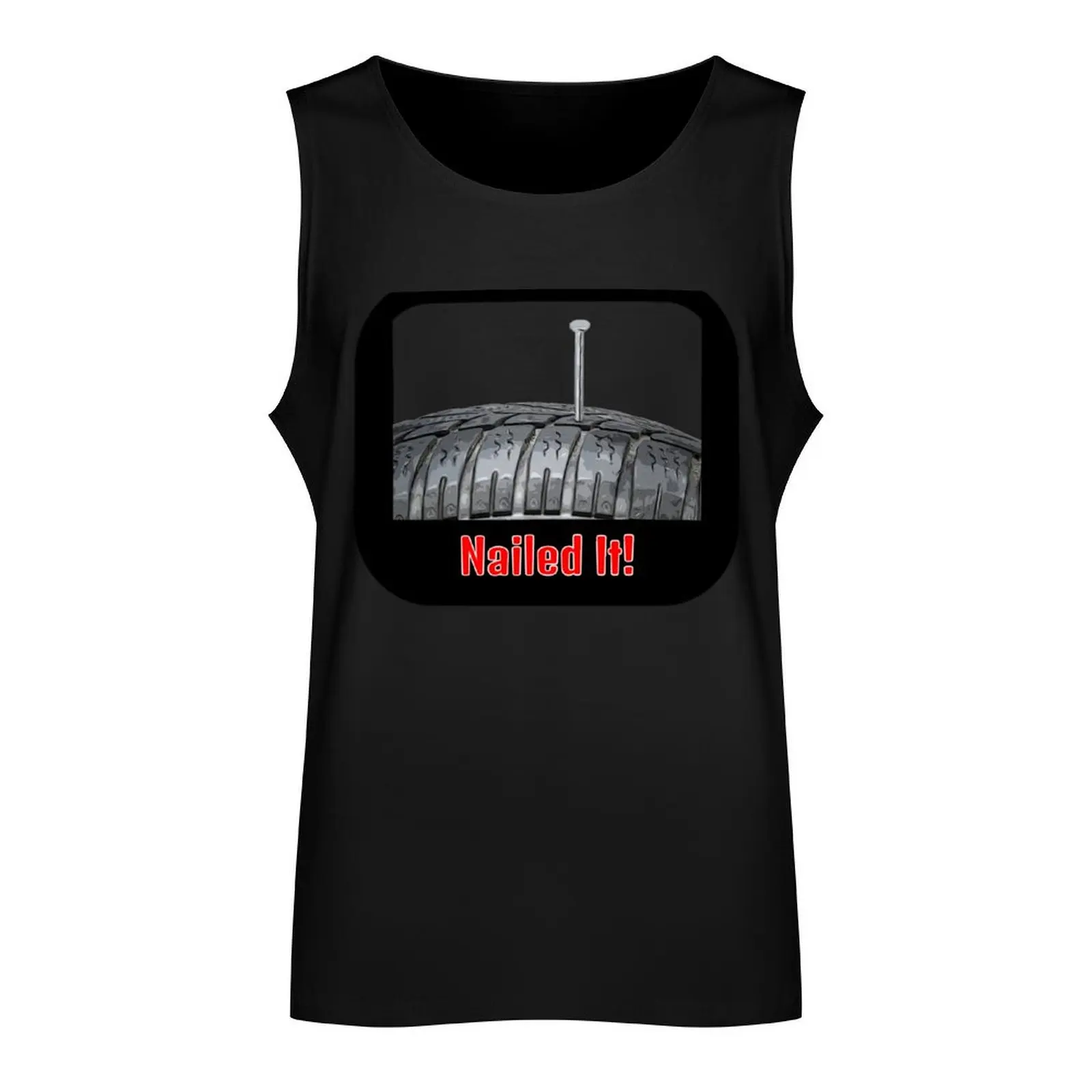 Nail It Tire Flat Tank Top Vest male Male vest muscle t-shirt sleeveless shirt man