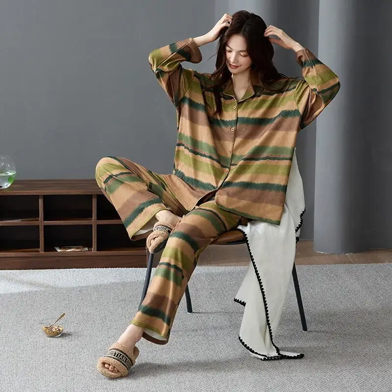 

Женская одежда, пижамы Four Seasons, тонкая версия, новый продукт, удобный, сохраняющий тепло, для сна, для купания на открытом воздухе, для дома, изысканный