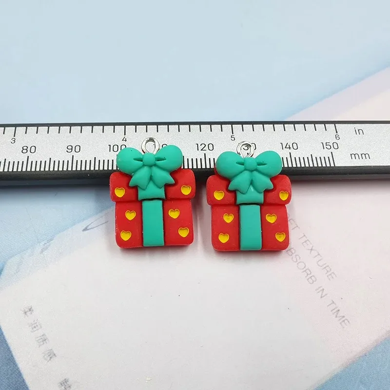 10 قطعة عيد الميلاد Bowknot العصرية هدية صندوق الراتنج السحر ل القرط سوار المفاتيح قلادة ملحق جراب هاتف صنع المجوهرات