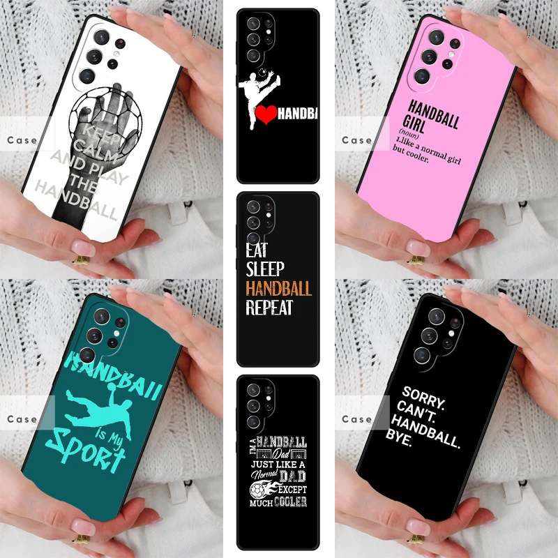 Handball Handballer TPU Phone Case for Samsung Galaxy S26 S25 S24 S23 S22 S21 S20 Note10 Plus FE Ultra Cover