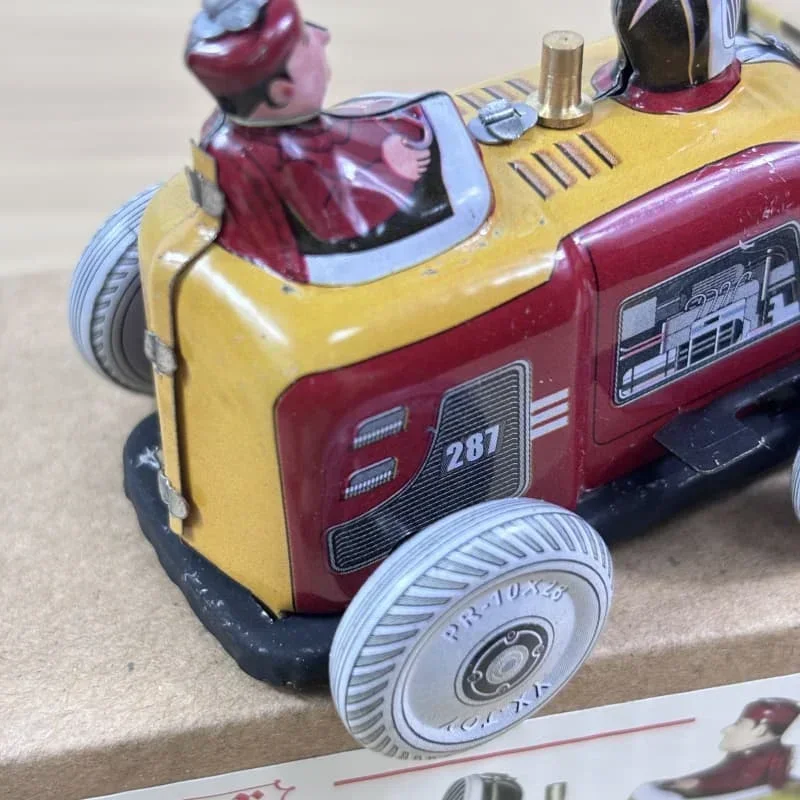 [Grappig] Klassieke collectie Retro Clockwork Wind up Metal Walking Tin bulldozer robot terugroepen Mechanisch speelgoed kerstcadeau voor kinderen