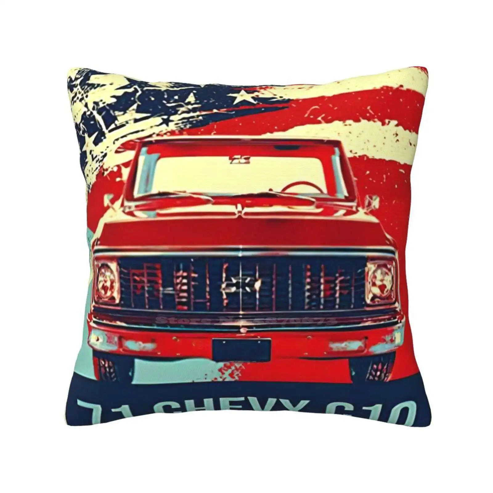 1971 C10 Pickup Truck Pop Art Style Fashion Sofa Throw Pillow Cover Pillowcase 1971 C10 Pickup Truck Funny