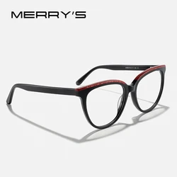 MERRYS DESIGN Women Cat Eye Acetate Glasses Frames Retro Oversized Frames Optics Glasses Frame Optical Eyewear S2352