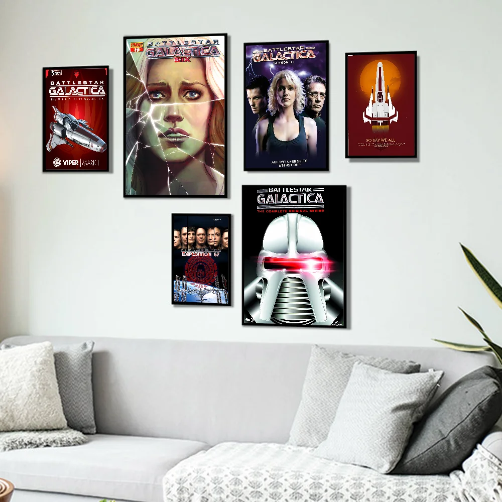 Battlestar Galactica Movie Self-adhesive Art Poster Whitepaper Prints Posters Artwork Home Decor