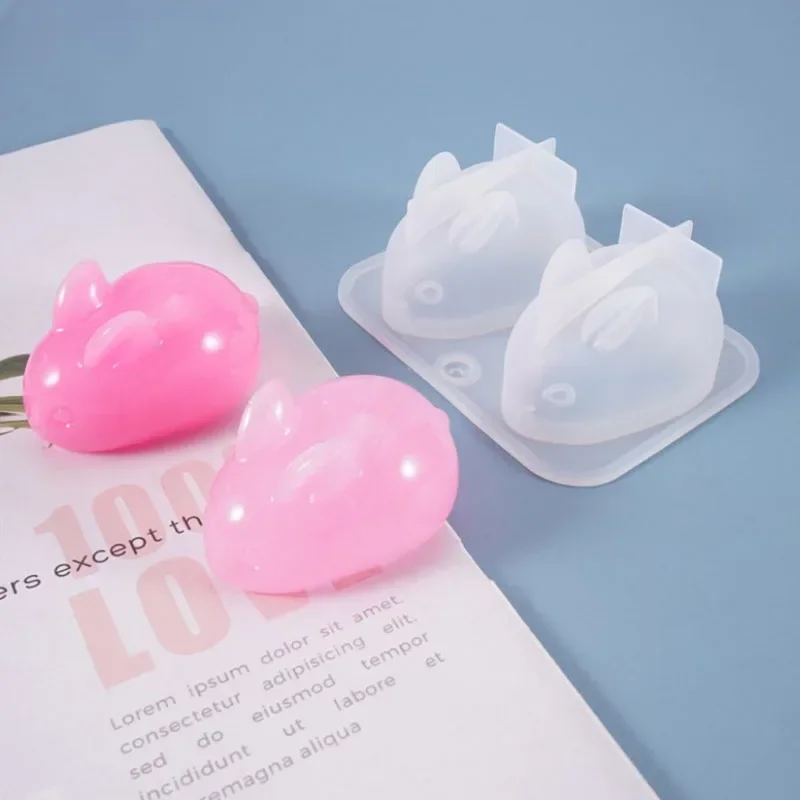 2026 new model advanced diy 3d 1set rabbit resin mold crystal epoxy mold cute long-eared rabbit silicone mold