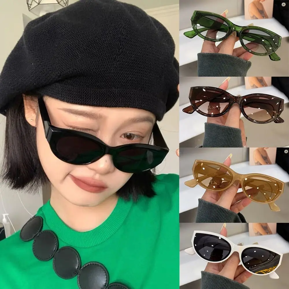 

Солнцезащитные очки в ретро-стиле с УФ-защитой, черные, для уличной фотосъемки, аксессуары, очки для вождения, овальная оправа, для активного отдыха