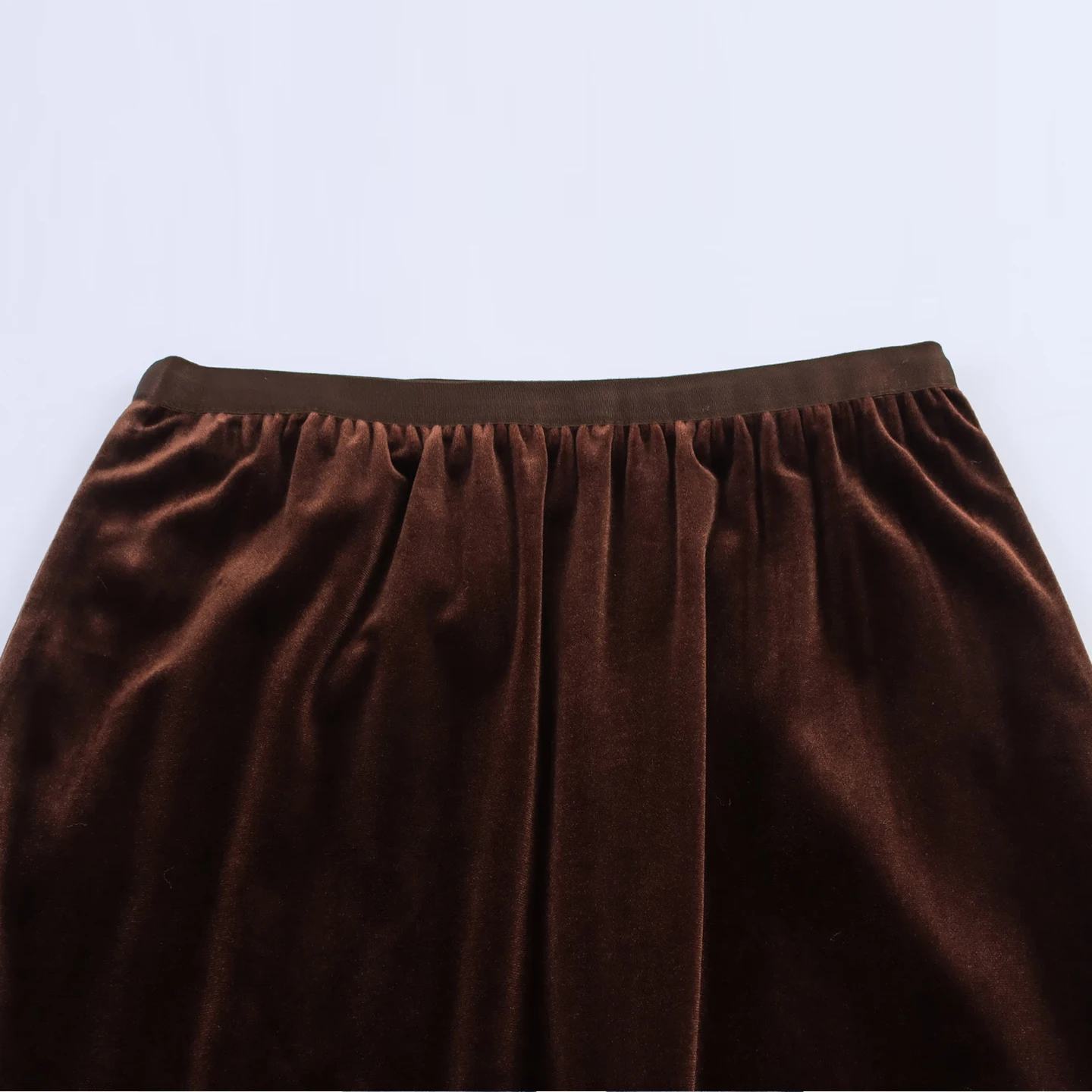 تنورة منقسمة من المخمل والشيفون مع خصر مطاطي للنساء لخريف 2025 تنورة نسائية عصرية مناسبة #2