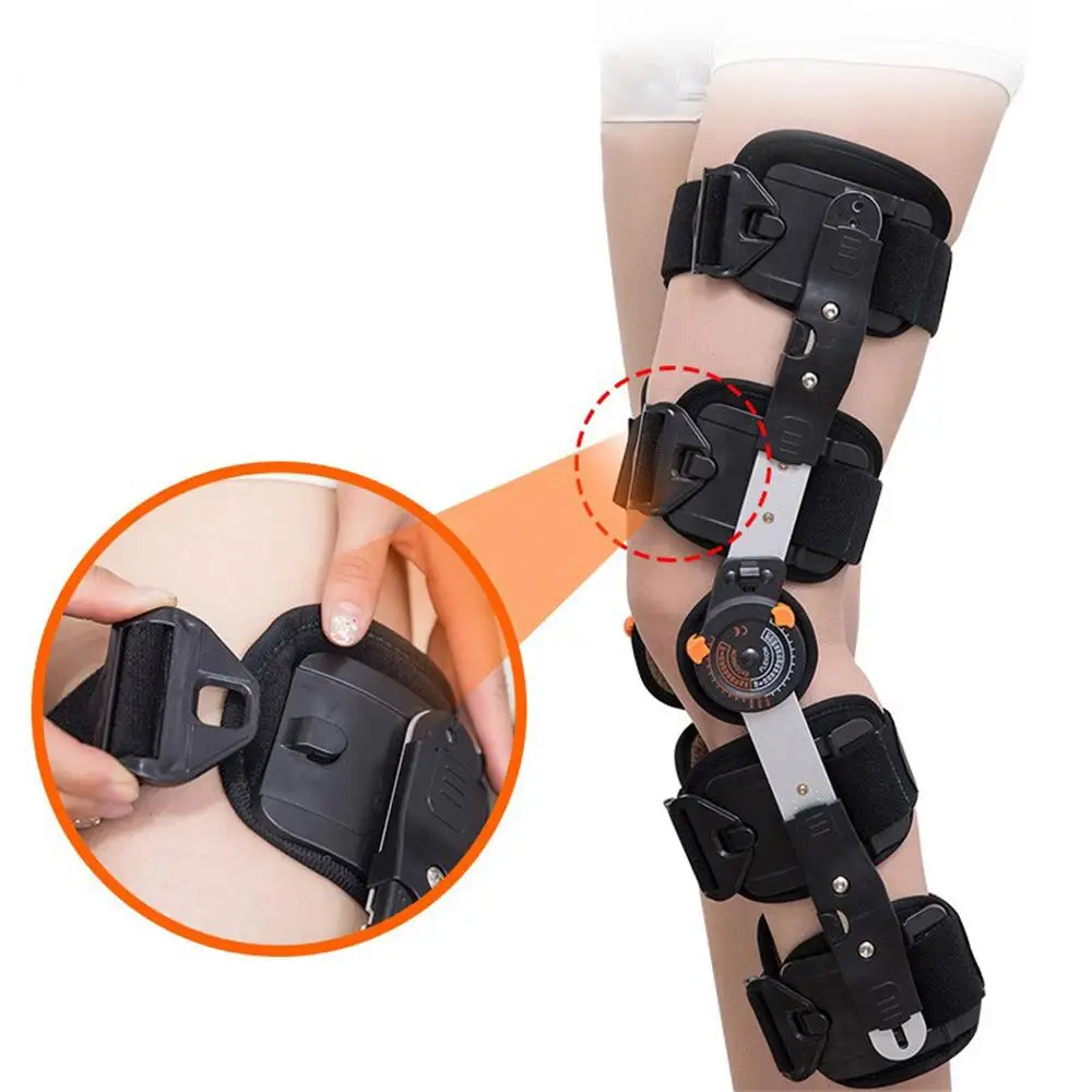 Adjustable Medical Knee Joint Fixation Brace Health Protective Knee Pads Ligament Strain Orthosis Lower Limb Bracket Fracture