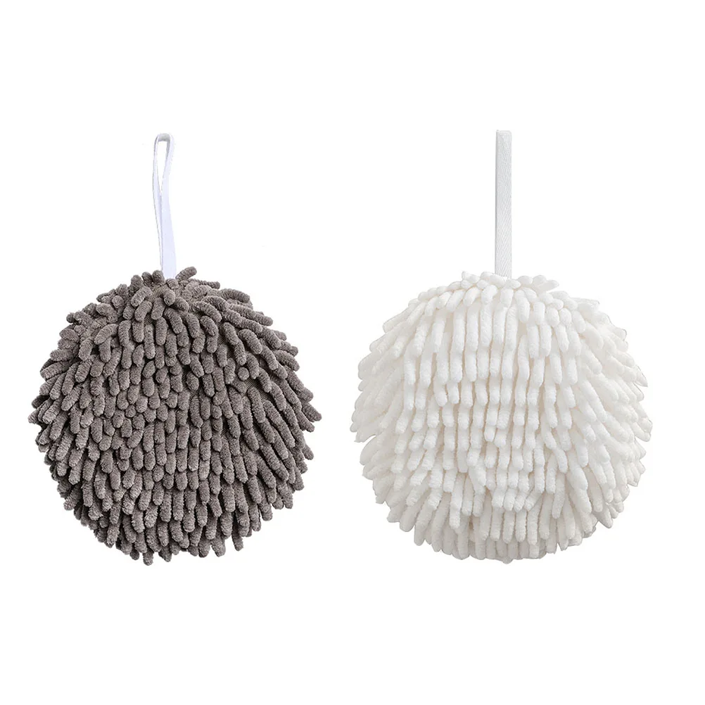 

2 Pcs Handball Towel Hanging Water Absorbing Towels Bathroom Small Hangable Sphere Creative Drying