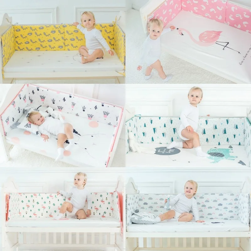 Baby Crib Bumper 120/130cm*30cm Cotton Cot Infant Bed Around Protection Newborn Protector Nursery Baby Bedding